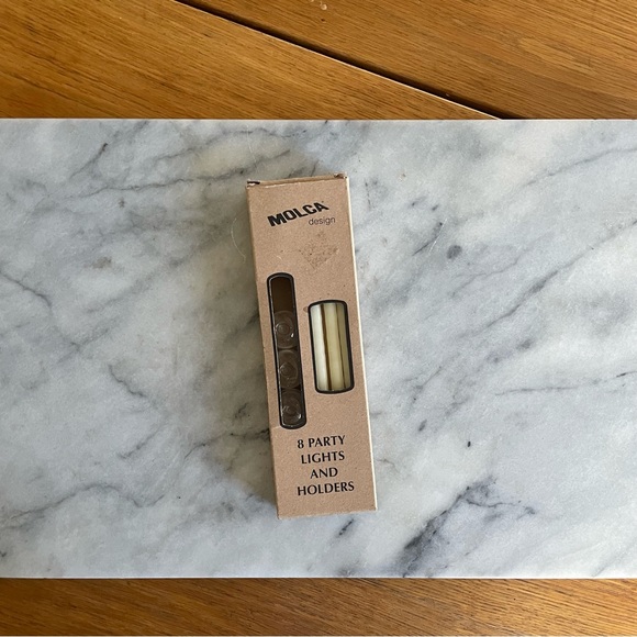 Vintage Mini Taper Candles with Glass Holders - Picture 2 of 13